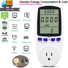 Power Meter Energy Monitor Watt Volt KWH Consumption Electricity Usage Analyze