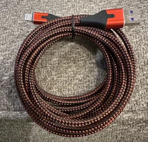 10 Fuß Schwerlast USB-A/Mega Ultraschnelles Datenkabel für iPhone X 11 12 13 14 Pro Max - Bild 1 von 1