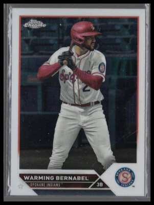 2023 Topps Pro Debut Chrome #PDC-130 Warming Bernabel Spokane Indians - Image 1 of 2