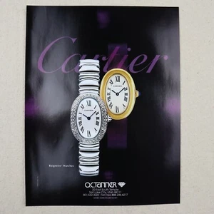 Orologio Cartier vintage stampa pubblicità 2000 carta rivista ritaglio moda baignoire - Foto 1 di 5