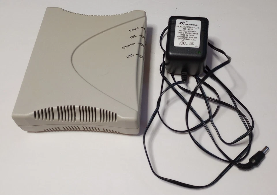 Westell DSL Router 2200 with power supply WORKS USED - Image 1 of 4