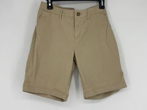 Old Navy beige khaki Baumwolle vorne flach Chino Bermuda Shorts Damengröße 6 - Bild 1 von 5