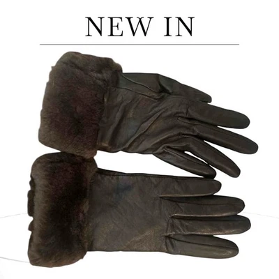 Guantes de conducción UGG para mujer de cuero genuino de piel de oveja tecnología marrón talla S usados en excelente estado Foto 1 de 4