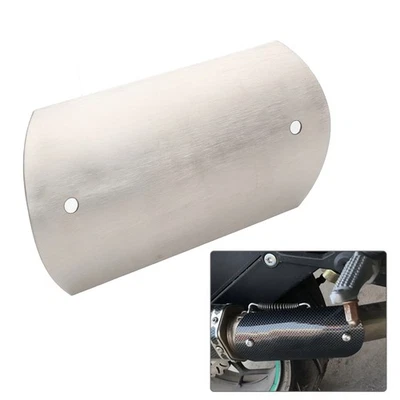 Stainless Motorrad Auspuff Mittelrohr Hitzeschild Abdeckung Schalldämpfer Schutz - Image 1 of 4