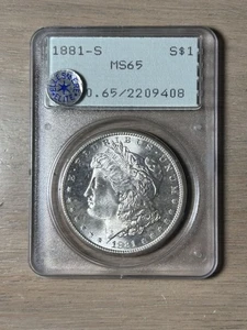 1881-S Morgan Silver Dollar PCGS MS65 Old Rattler Holder - Picture 1 of 4