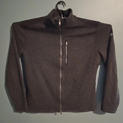 Victorinox Swiss Full Zip Fleece Jacket Mens Size Large Black Gray  - Image 1 of 4