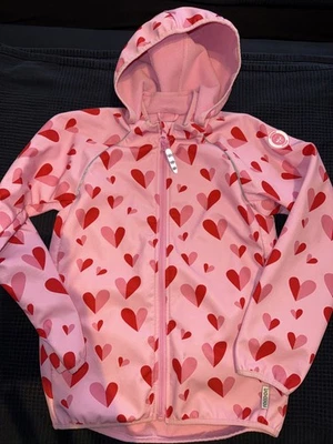 Softshelljacke Mädchen Größe 140 von Raccoon rosa mit rot - Bild 1 von 4