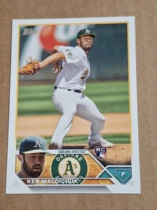 2023 KEN WALDICHUK TOPPS BASEBALL ROOKIE CARD RC #340 OAKLAND A'S - Picture 1 of 3