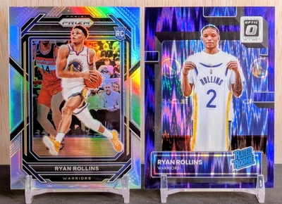 RYAN ROLLINS SP RC LOT x2 🔥 Panini Prizm SILVER + Optic PURPLE SHOCK 📈 Bucks - Image 1 of 4