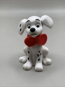 Disney For MCD McDonalds 101 Dalmations Sitting Dog Figurine Red Bow Tie 2.5" - Picture 1 of 5