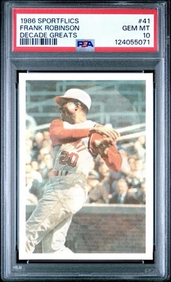 FRANK ROBINSON 1986 SPORTFLICS DECADE GREATS PSA 10 ! *FRESHLY GRADED ! *LOW POP - Image 1 of 2