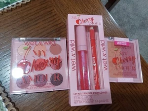 LOT/3 WET N WILD CHERRY AMOUR FACE PALETTE/EYESHADOW/LIPS SET NEW! - Picture 1 of 3