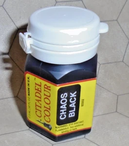 Citadel Colour Chaos Black NIB - Acrylic Paint 17.5ml (Retired 1998) - Picture 1 of 3
