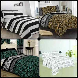 LUXURY PRINT 100% EGYPTIAN COTTON DUVET COVER SINGLE DOUBLE KING SIZE BED SHEETS - Picture 1 of 7