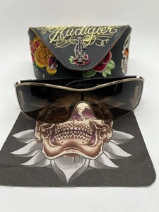 CRISTIAN AUDIGIER Authentic Sunglasses with Original Case Skulls Embroidered - Picture 1 of 20