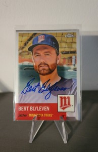 2022 Topps Chrome Platinum Bert Blyleven Auto Twins