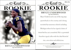 2024 Leaf ROOKIE BRYCE UNDERWOOD RC #RA-54 FOOTBALL MICHIGAN WOLVERINES - Bild 1 von 1