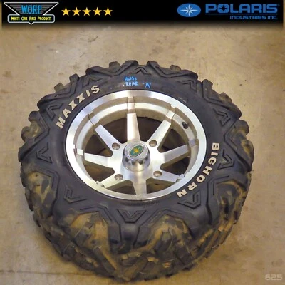 POLARIS RANGER 500 RZR 800 900 REAR WHEEL RIM SPARE TIRE 26X11R14 OEM~ A - Image 1 of 4