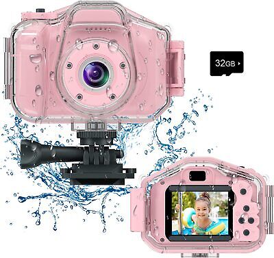 Kids Waterproof Camera Christmas Birthday Gifts For Boys Girls Age 3-9 • 26.99£