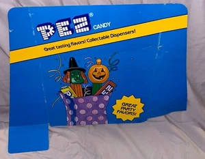 VINTAGE PEZ HALLOWEEN DISPLAY HEADER CARD 1980'S WITCH JACK O LANTERN - Picture 1 of 7