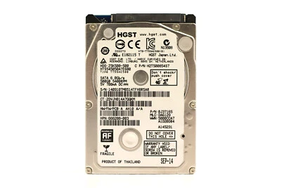 HGST HTS545050A7E680 500GB 2.5" 6Gb/s 5.4K RPM 7mm SATA HDD P/N: 0J37165 Tested - Image 1 of 3