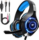 Tatybo Gaming Headset for PS4 PS5 Xbox One Switch PC with Noise Canceling Mic