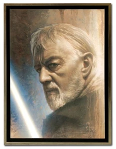 Obi-Wan Kenobi Interpretive Star Wars Framed Fine Art Portrait Giclée on Canvas - Picture 1 of 3