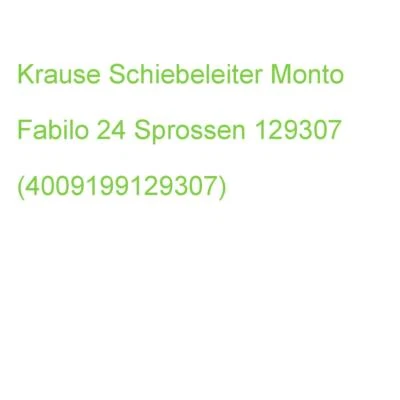 Krause Schiebeleiter Monto Fabilo Silber 24 Sprossen, H: 355,0 Cm 129307 (400919 - Bild 1 von 2