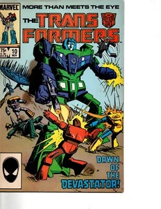 Transformers #10 1st App Constructicons Devastator Newsstand Marvel Comics 1985 - Picture 1 of 2