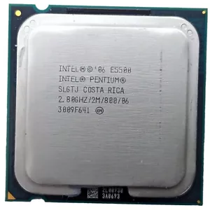 Lot of 2 Intel Pentium E5500 2.80GHz 2MB LGA 775 Dual-Core CPU Processor SLGTJ - Picture 1 of 2