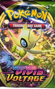POKEMON SWSH Vivid Voltage CELEBI AMPLIFICADOR VACÍO - SIN TARJETA INTERIOR - COMO NUEVO - Imagen 1 de 2