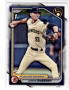 Jaron DeBerry Milwaukee Brewers 2024 Bowman Draft 1st Bowman - Imagen 1 de 2
