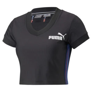 Puma Bmw Mms Statement V Neck Short Sleeve T-Shirt Womens Size XS Casual Tops 5 - Picture 1 of 2