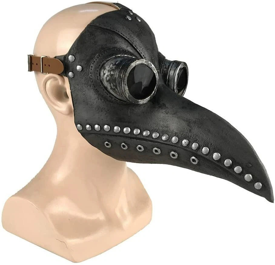 Plague Doctor Mask Birds Mouth Long Nose Beak Faux Latex Steampunk for Halloween - Image 1 of 1