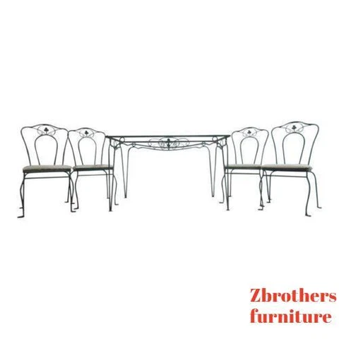 Vintage Regency Outdoor Patio Porch Dining Room Table 4 Chairs Set Cover
