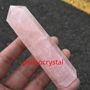 90g+ Wholesale Natural Rose Quartz Obelisk Quartz Crystal Point Gem Healing 1pcs - Picture 1 of 11