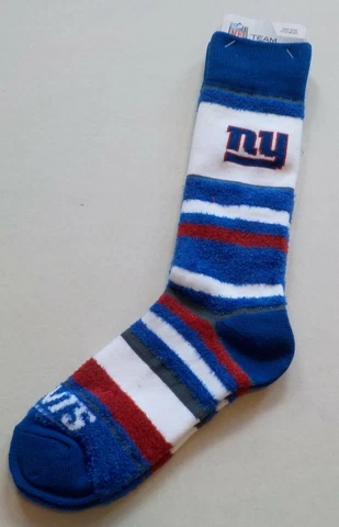NEW YORK GIANTS NFL TEAM APPAREL MEN'S SOCKS LARGE 10-13  BLUE  ACRYLIC NWT Cover