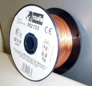BOBINA FILO ACCIAIO DA 0,8 mm DA 0,8 KG TELWIN 802133 - Foto 1 di 1