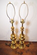 Vintage Westwood Industries Brass Lamps Heavy Hollywood Regency Candlestick 23"