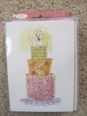 Notas de agradecimiento de ducha nupcial o boda - Paquete de 25 - Interior en blanco - ¡Hechas en EE. UU.! Foto 1 de 2