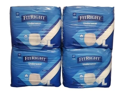 Calzoncillos FitRight ULTRA para adultos 80 pañales grandes de 40" a 56" (estuche de 4 paquete de 20) Foto 1 de 4