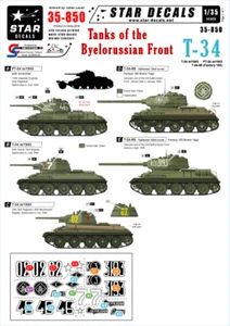 Star Decals 1/35  Tanks of the Byelorussian Front T-34 decals 35850 x - Picture 1 of 2