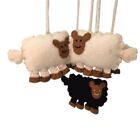 Papoose Little Sheep Hanging Baby Mobile Wool Felt Handmade in Nepal