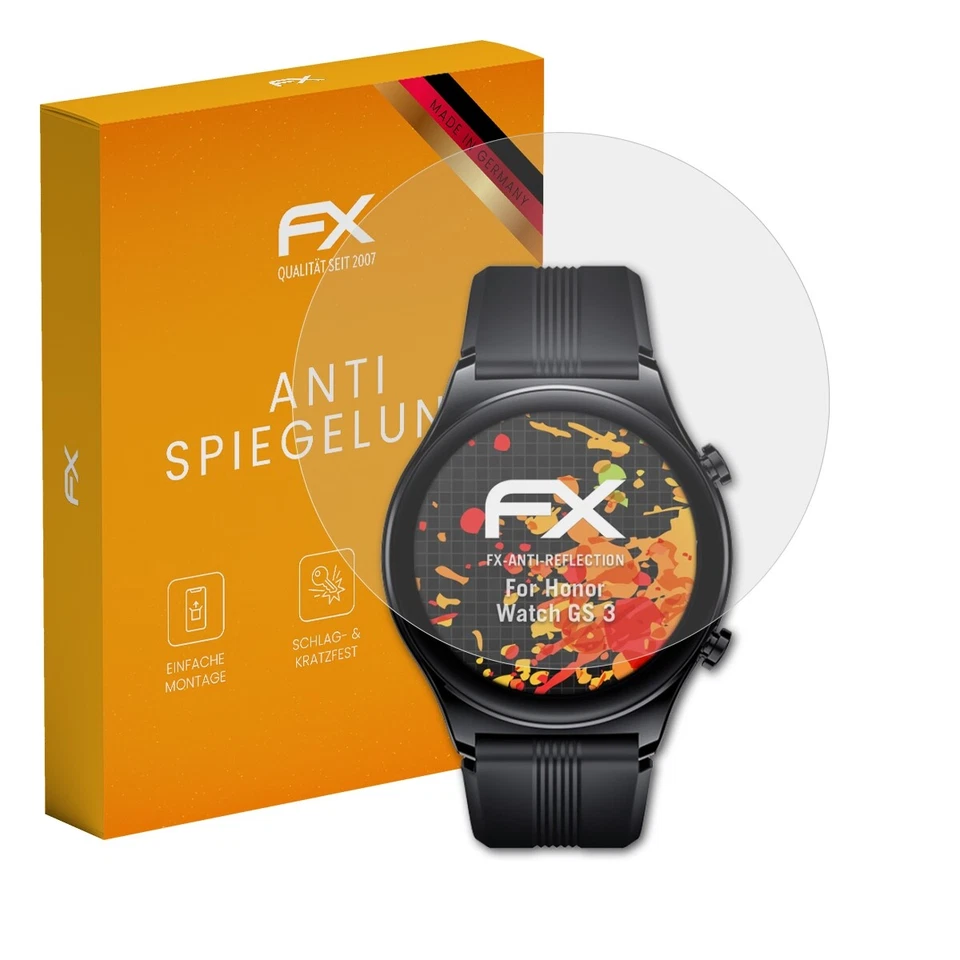 AtFoliX 3x Screen Protector for Honor Watch GS 3 Screen Protector Matte & Shockproof Film - Image 1 of 4