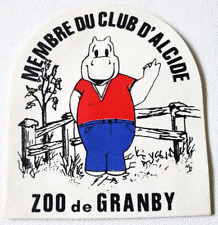 Vintage Patch ZOO de GRANBY Quebec Club d'Alcide
