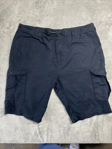 Vintage Sean John Cargo Shorts Linen Blend 42-13” Y2K Baggie Blue Skater - Picture 1 of 8