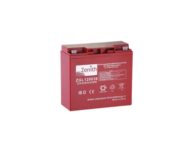 ZENITH ZGL120036 BATTERIA AGM MAINTENANCE FREE 12V 22Ah 181x77x167mm - Immagine 1 di 2