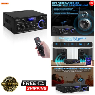 HiFi-Verstärker AK45 | 400W Stereo | Mikrofon & SD/USB-Eingang - Bild 1 von 4