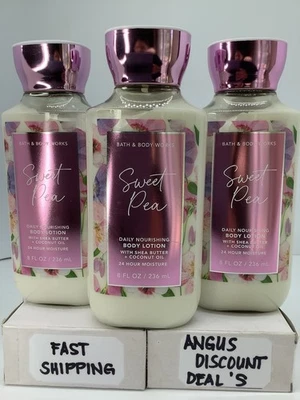 Bath & Body Works “Sweet Pea” 24 Hour Moisturizer Body Lotion “3 PACK” 8 Oz - Image 1 of 2