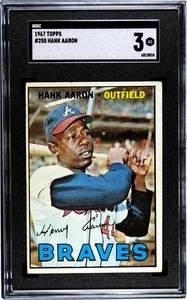 1967 Topps #250 Hank Aaron SGC 3 - Imagen 1 de 2